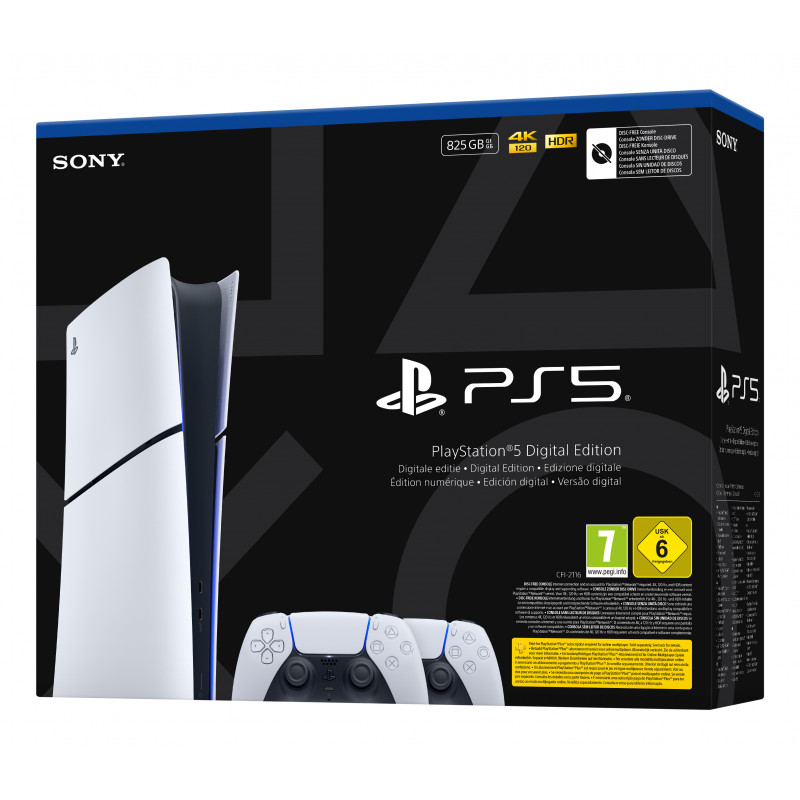 Sony PlayStation 5 Digital Edition Slim Console (CFI-2116B01Y) with DualSense Wireless Controller - White