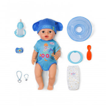 ZAPF CREATION Baby born Jonas Click & Play 43cm Doll - Articulated Boy Doll with Accessories