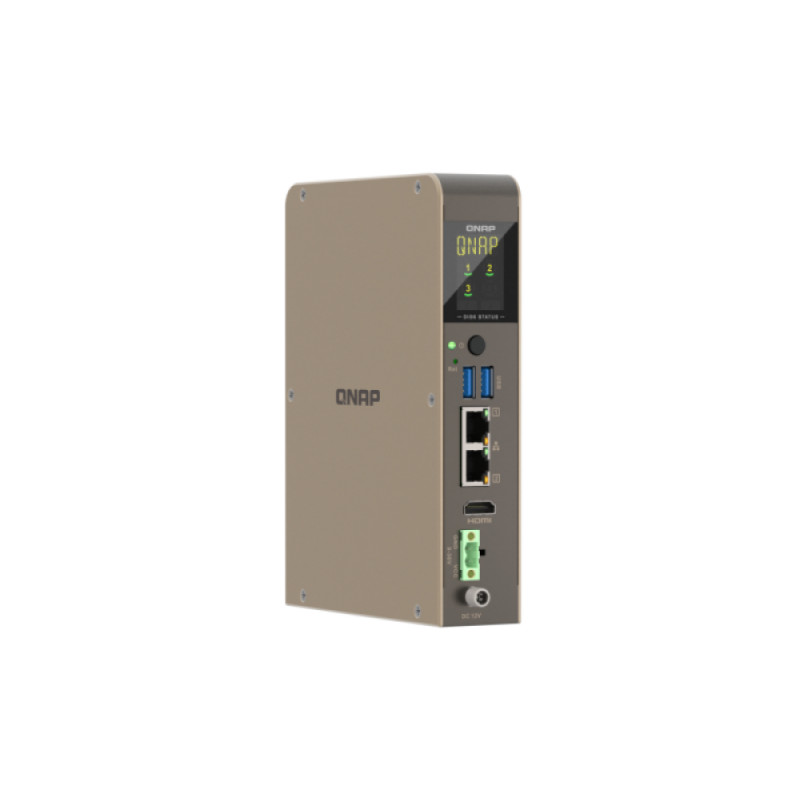 QNAP QBoat-300 Ultra-Compact Fanless 2-Bay M.2 NVMe/SATA NAS Server with Dual Gigabit Ethernet, HDMI, 2x USB 3.0, Intel Celeron J3455 Quad-Core, 4GB RAM