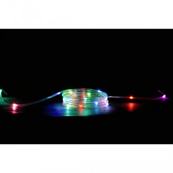 Hama LED Light Chain, Multi-Colour, 12 LEDs, Battery-Powered, Indoor Decoration, Transparent Cable, 135 cm