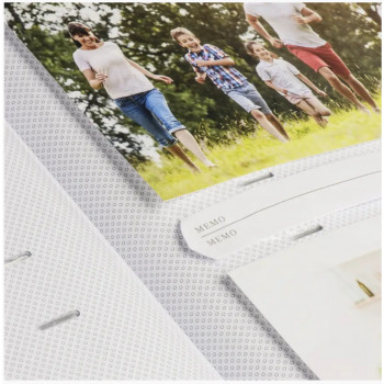 Hama Heart Waves Photo Album, 10x15 cm, 200 Photos, Bookbound, White