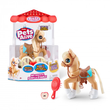 Zuru Pets Alive Magical Pony with Stable – Interactive Electronic Unicorn Toy
