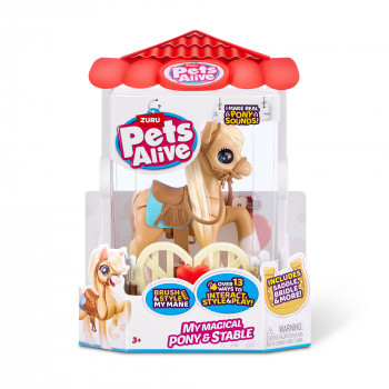 Zuru Pets Alive Magical Pony with Stable – Interactive Electronic Unicorn Toy