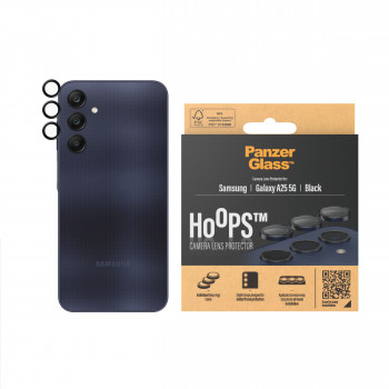 PanzerGlass Hoops Camera Lens Protector for Samsung Galaxy A25 5G - Black (3-Pack)
