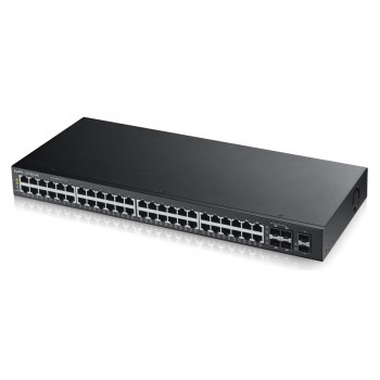 ZyXEL GS1920-48 48-Port Gigabit Smart Managed Switch with 4 SFP Uplinks and PoE+ (375W)
