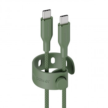 PanzerGlass Racing 60W USB-C to USB-C Cable 1.2m Green