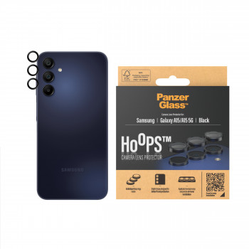 PanzerGlass Hoops Camera Lens Protector for Samsung Galaxy A15 / A15 5G - Black