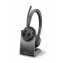 Plantronics Voyager 4320 UC Wireless Bluetooth Headset with Charging Stand, USB-A Adapter, Microsoft Teams Certified, Black