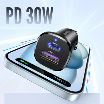 UGREEN EC305 30W USB-C + USB-A Wall Charger PD 3.0 PPS Quick Charge 3.0 Black