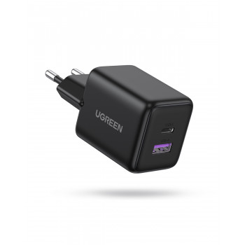 UGREEN X516 GaN 30W USB-C + USB-A Wall Charger Black