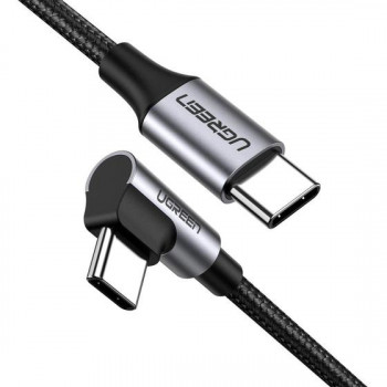 UGREEN USB-C to USB-C Angled Cable QC 3.0 PD 3A 60W 1m Black