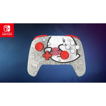 PDP Afterglow Wave Wireless Controller for Nintendo Switch – Boo-Hoo Clear with RGB