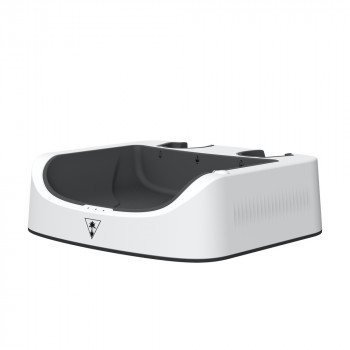 HAMA Charging Dock for Meta Quest 2 – Magnetic USB-C VR Headset and Controller Charging Station with Rechargeable Batteries, White