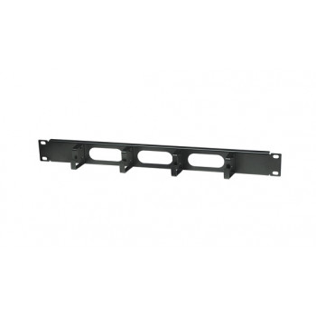 Intellinet 204279 19 inch 1U Rack Cable Organizer with 4 Hooks, 48 mm Depth, Black