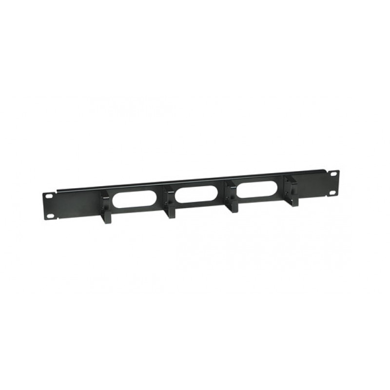 Intellinet 204279 19 inch 1U Rack Cable Organizer with 4 Hooks, 48 mm Depth, Black