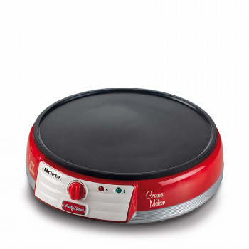 Ariete 202R Retro Electric Crepe Maker with Non-Stick 30cm Plate, 1000W, Red