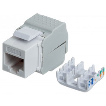 Intellinet 167062 Cat6 UTP Keystone Jack, Tool-less, White