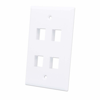 Intellinet 163316 Surface Mount Box for 4 Keystone Modules, White