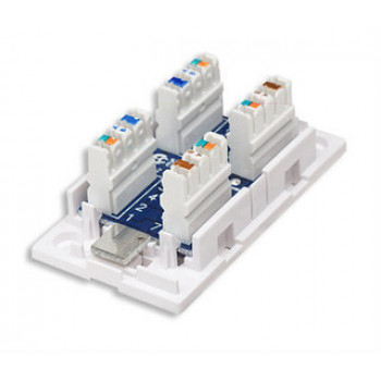 Intellinet 504904 Cat5e UTP Keystone Jack, 90-Degree Punch-Down, White