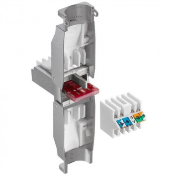 Techly 105889 Tool-less RJ45 Cat6 STP Modular Connector, 1G, Shielded, Transparent
