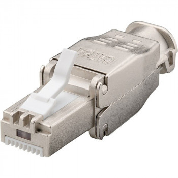 Techly 105872 Cat.6a STP Tool-less RJ45 Modular Connector, 10G, Zinc Alloy, AWG 22-26