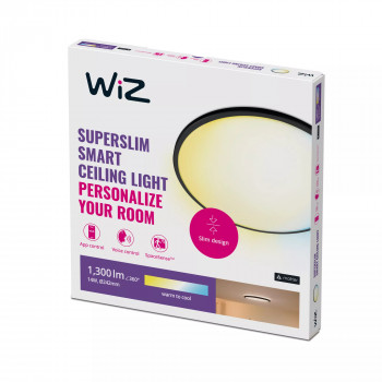 Signify WiZ Super Slim Ceiling Light Tunable White & Color 14W Black