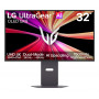 LG UltraGear Evo AI 32GX870B-B 31.5 inch Tandem OLED Gaming Monitor, 4K 240Hz / FHD 480Hz, HDR500, USB-C 90W