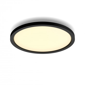 Philips Hue Aurelle Round Panel Light Black - Smart LED Ceiling Light, White Ambiance, 2200 lm, Bluetooth & Zigbee