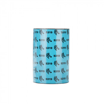 Zebra 5319 Compatible Thermal Transfer Ribbon - 57 mm x 74 m, Wax/Resin, Black, Coated Side Out