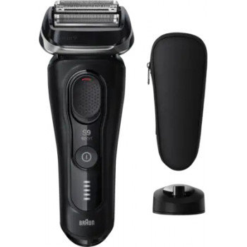 Braun Series 9 Sport 9110s Electric Shaver, Wet & Dry, SyncroSonic Technology, 5 Shaving Elements, 60 min Runtime, LED Display, Precision Trimmer, Black/Grey