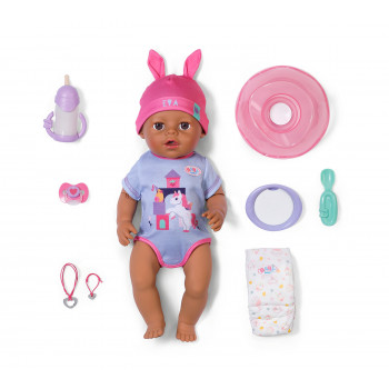 ZAPF CREATION BABY born Eva Click & Play 43cm Doll with Blonde Hair and Blue Eyes