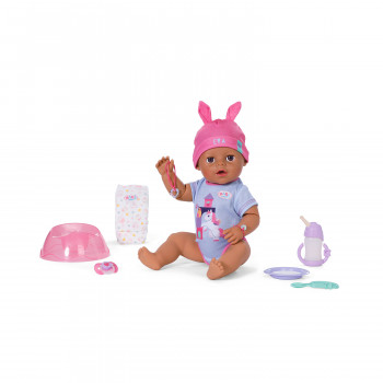 ZAPF CREATION BABY born Eva Click & Play 43cm Doll with Blonde Hair and Blue Eyes