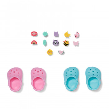 ZAPF CREATION BABY born Bath Shoes with Pins, 2 Pairs, for 43 cm Dolls