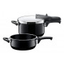 SILIT Silargan Sicomatic t-Plus Pressure Cooker Set 4.5L + 3.0L, 22cm, Black