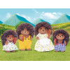 KAISER ELEKTRO Sylvanian Families Hedgehog Family of Stachel - Collectible Flocked Animal Figures Playset, 4 Figures with Comb, Ages 3+