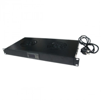 LogiLink 19 inch 1U Rack Fan Unit with 4 Fans, Black