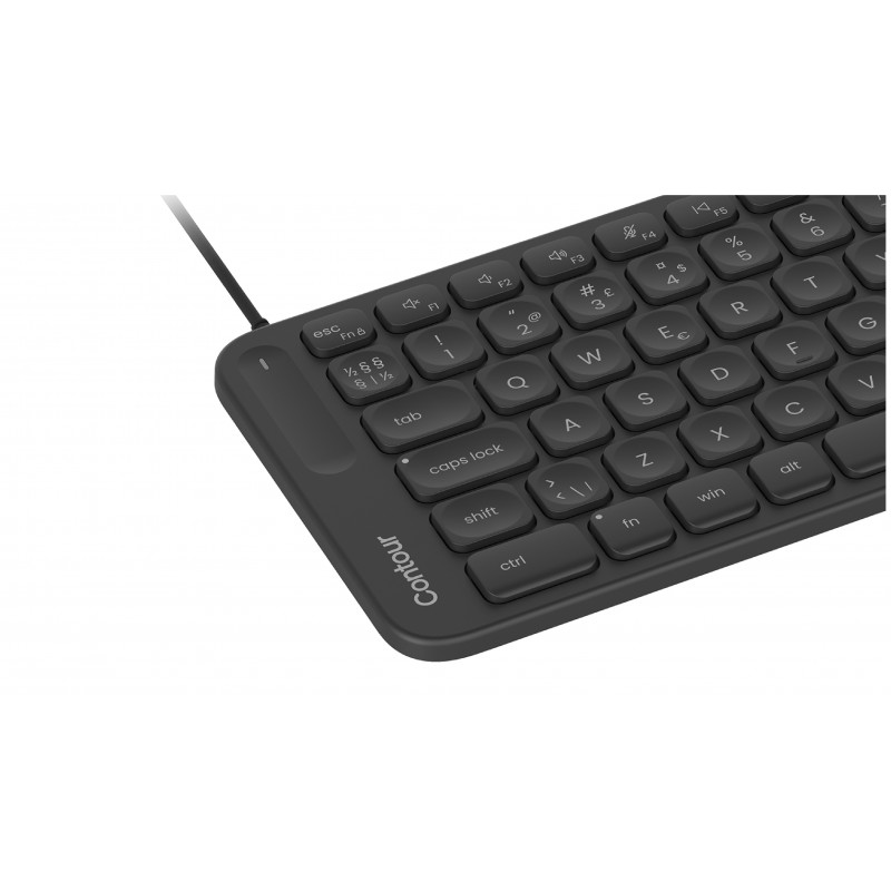 Contour Design CDKBBALPN21500 Wired Scissor-Key Compact Keyboard, Nordic Layout, Black