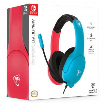 Turtle Beach Airlite Fit Wired Gaming Headset - Neon Blue & Red TBS-8002-25