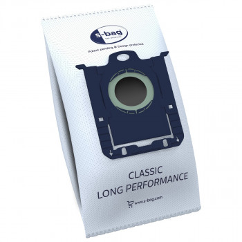 AEG GR201SM s-bag Classic Long Performance Vacuum Cleaner Dust Bags, 8-Pack, Blue/White, for VX4 Series 900 168 824