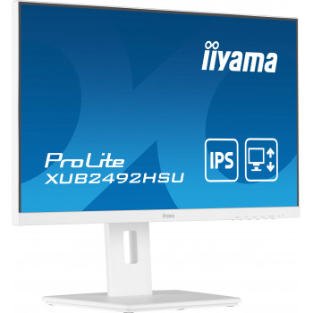 Iiyama ProLite XUB2492HSU-W5 23.8 inch Full HD IPS Monitor with USB Hub and Height Adjustable Stand