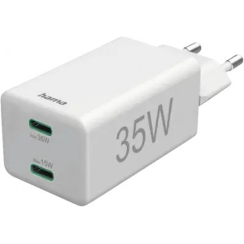 Hama USB-C Super Mini Charger, 20 W, Power Delivery, White 00125159