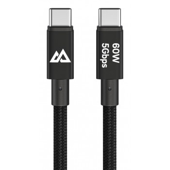 Black Rock USB-C to USB-C Cable 60W 5Gbps 1.2m Black 00201764