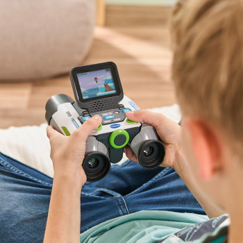 VTech Interactive Video Binoculars | 2.4 inch Color LCD, 2x Optical & 4x Digital Zoom, 5MP Photos, Games, Green/Black (80-6168604)