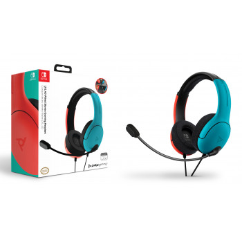 PDP Gaming LVL40 Wired Stereo Gaming Headset for Nintendo Switch, Blue/Red