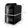 Philips Ovi Stacked Dual Basket 4000 Air Fryer 9L 2700W Black & Silver NA461/00