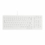 CHERRY Active Key MedicalKey AK-C7000F-U1-W/UK Wired USB Keyboard, White/Light Grey, IP68 Sealed, Disinfectable