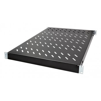 LogiLink 19 inch Rack Shelf 1U Adjustable Depth 570 mm Perforated Black for 800 mm Deep Cabinets SF0800B