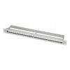LogiLink 19 inch Keystone Patch Panel, 24 Port, Shielded, Light Grey (RAL7035), 1U, for up to 24 Keystone Modules, 1 pc (NK4073)