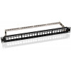 Microconnect PP-027 24-Port Cat6 UTP Patch Panel, 1U Rackmount, Black