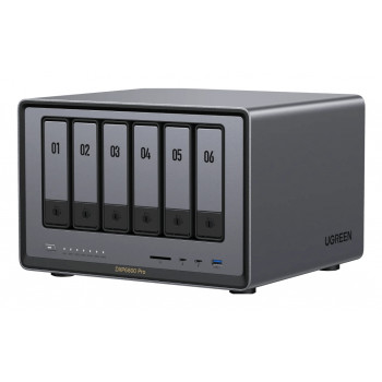 Ugreen NASync DXP6800 Pro 6-Bay NAS System, Intel Core i5-1235U, 8GB DDR5, 2x10GbE + 2x2.5GbE, 2xM.2 NVMe, 2xUSB3.2 Gen2, HDMI, PCIe 4.0 25899
